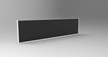 Optional Desk Mounted Pinable Screen 500 H. Lengths 1200 : 1500 : 1800. Black : White